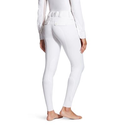 Ariat English: Tri Factor Grip Knee Patch Breech Leggings Mujer - Blancas (HBVEA5798)